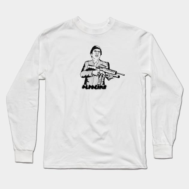 Al Pacino black design Long Sleeve T-Shirt by Sozdanbogom